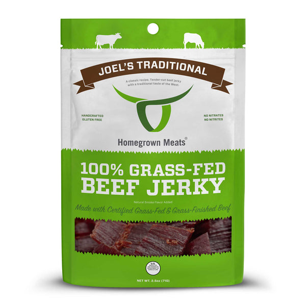 Joel's Traditional - 100% Grass-Fed Beef Jerky 